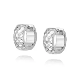 Image of Daisy London Jewellery 925 Sterling Silver Aurora Huggie Hoop Earrings Sterling Silver