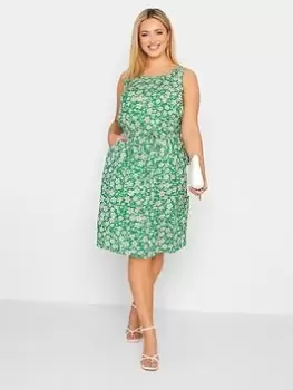 Image of Yours Woven Sleeveless Green Ditsy, Green, Size 16, Women