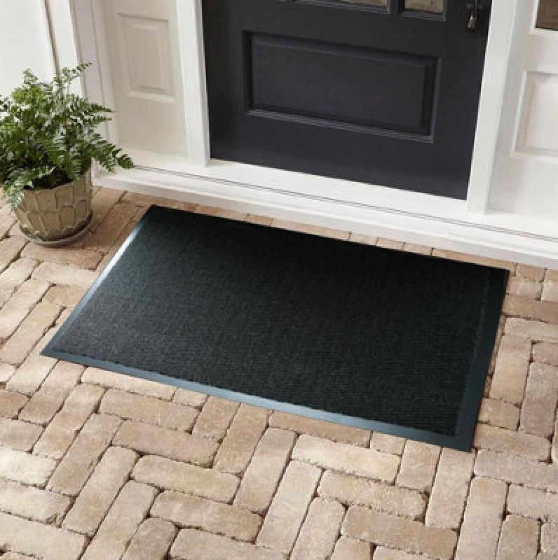 Image of Door Mats Hallway Runners Non Slip Outdoor Indoor-Kitchen Floor Mats Rubber Back Dirt Trapper Charcoal 90X120 Cm