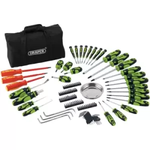 Image of Draper 100 Piece Screwdriver and Bit Set Green