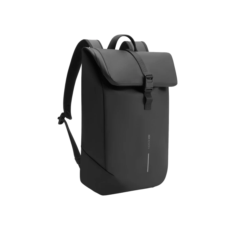 Image of XD Design Mens Urban Flap Top Water Resistant Anti-Theft Backpack in Black Male