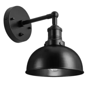Image of Industville Brooklyn 8" Dome Wall Light / Black and Copper Holder