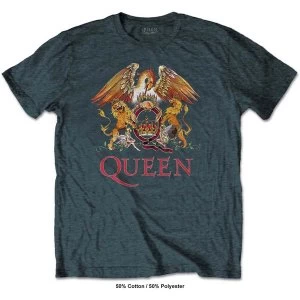 Image of Queen - Classic Crest Mens X-Large T-Shirt - Heather