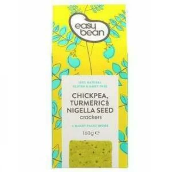 Image of Easy Bean Chickpea Turmeric & Nigella Seed Crackers - 160g (Case of 8)