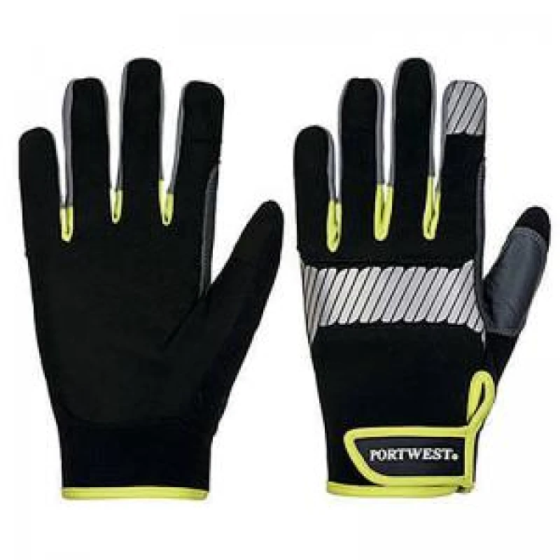 Image of Portwest PW3 General Utility Work Gloves A770BKYXXL Colour: Black / Yellow