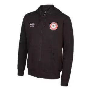 Image of Umbro Brentford FC Full Zip Hoodie Mens - Black