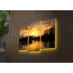 Image of 3PATDACT-22 Multicolor Decorative LED Lighted Canvas Painting (3 Pieces)