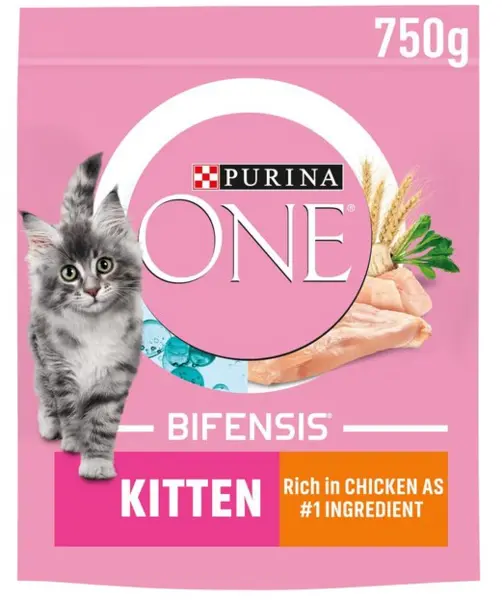 Image of Purina One Kitten Chicken Dry Cat Food 750g