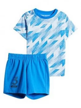 Image of Adidas Toddler 2 Piece T-Shirt And Shorts Set - Blue
