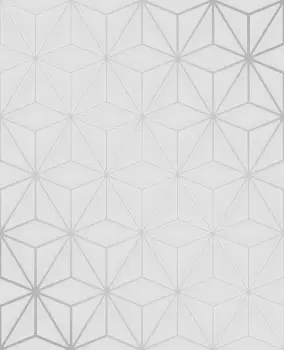 Image of Fine Decor Pulse Geometric Metallic Effect Embossed Wallpaper