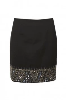 Image of French Connection Deja Sparkle Mini Skirt Jet