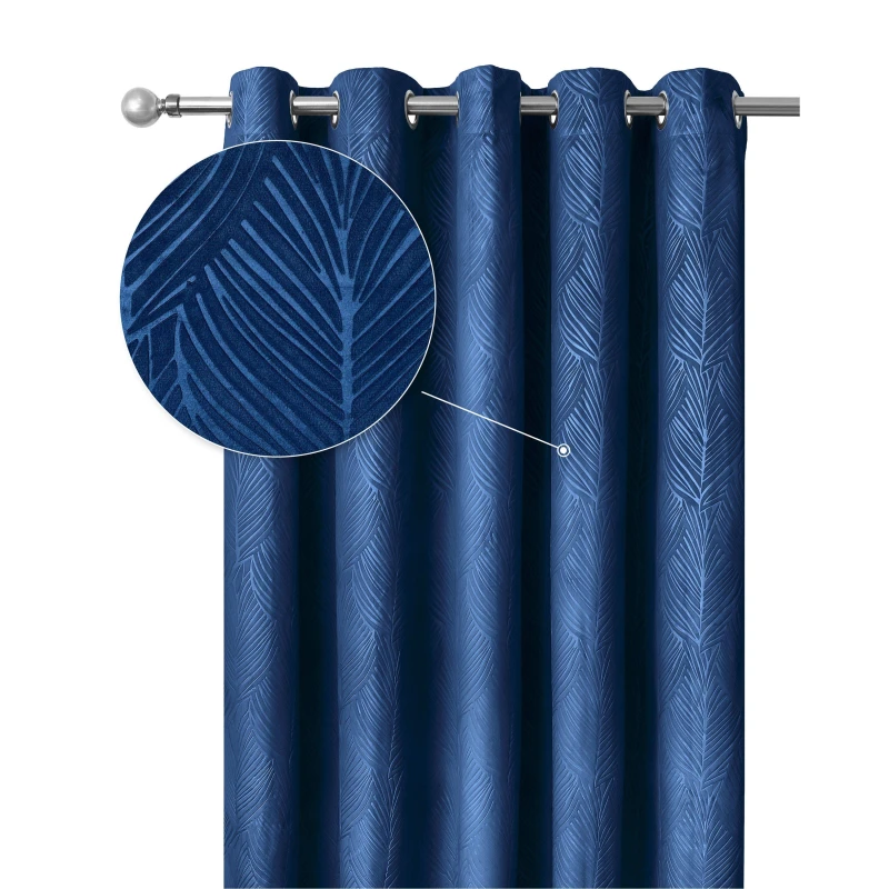 Image of Emma Barclay Blackout Curtains Thermal Velvet Eyelet Twilight Navy unisex 229x229cm