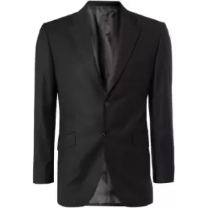 Image of Howick Tailored Ford Fine Herringbone Suit Jacket - Black