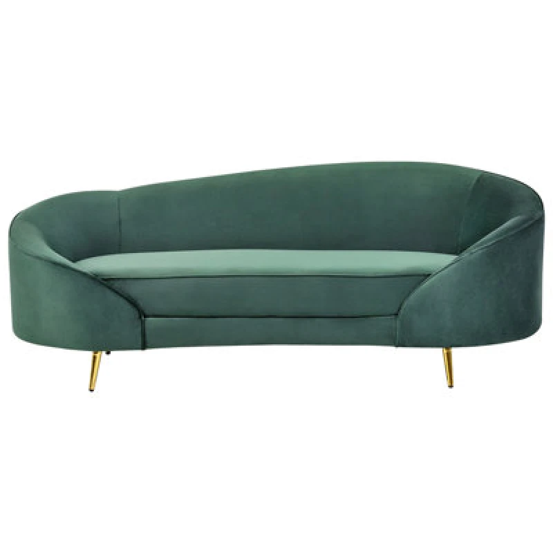 Image of Beliani Sofa 2 Seater Savar Velvet Emerald Green