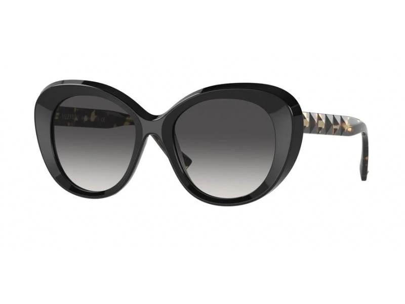 Image of Valentino Fashion Black Havana Grey Gradient VA4113 Sunglasses Black female