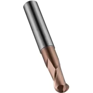 Image of S229 6.00MM Carbide 2 Flute Ball Nosed Extra Short Slot Drill - TiSiN Coated