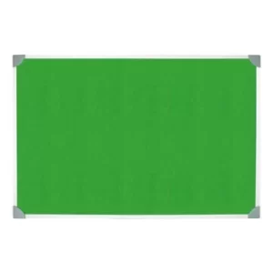 Image of 5 Star Green Felt Noticeboard 1200x900mm Aluminium Frame