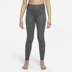 Image of Nike Yoga Dri-FIT Big Kids (Girls') Leggings - Grey