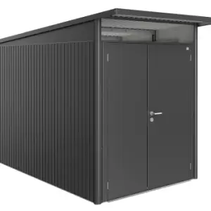 Image of Biohort AvantGarde Metal Double Door Garden Shed 5ft9 x 12ft4 A4 - Metallic Dark Grey