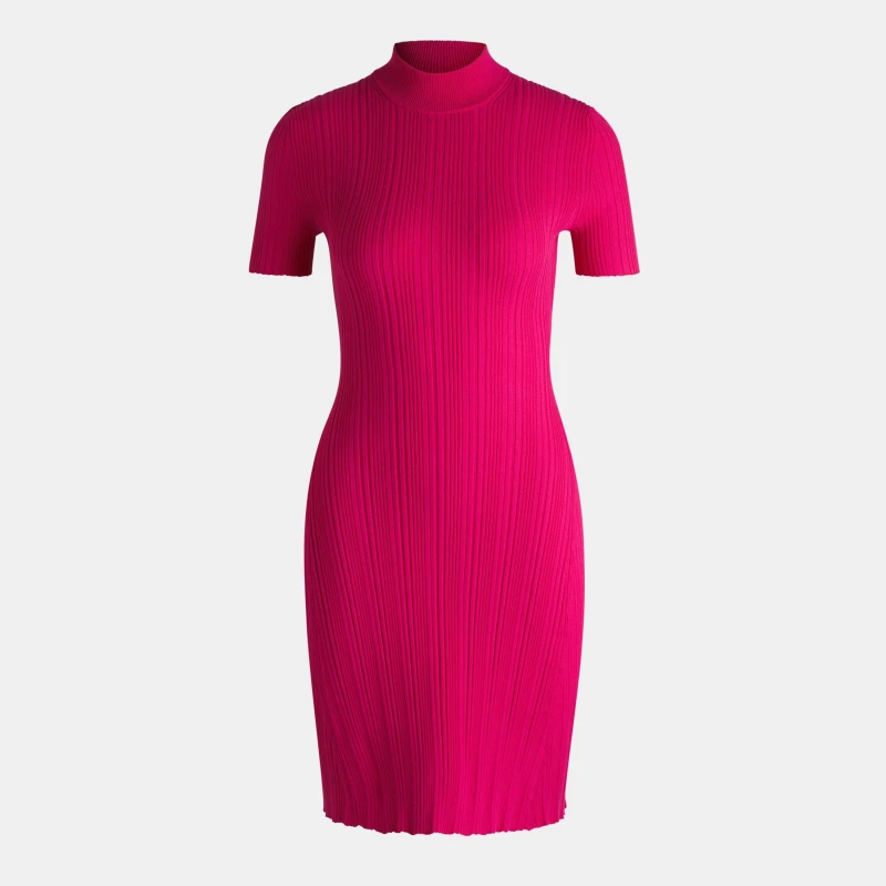 Image of Hugo Womens Sareply Knitted Tops Bright Pink female 8 (XS)