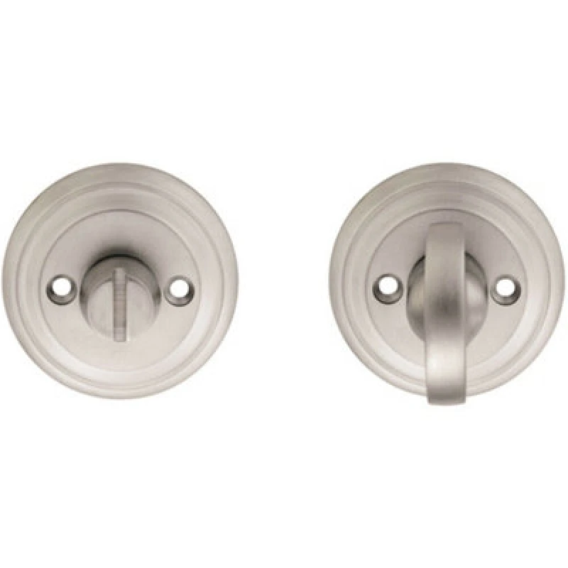 Image of Loops Bathroom Thumbturn And Release Handle Reeded Design 55mm Dia Satin Chrome Multi unisex