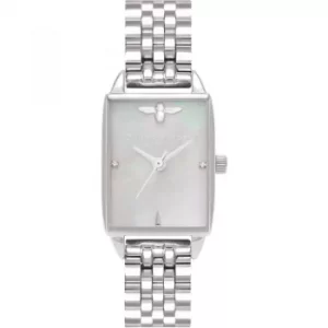 Image of Bee Hive Grey Mother Of Pearl Silver Bracelet Watch