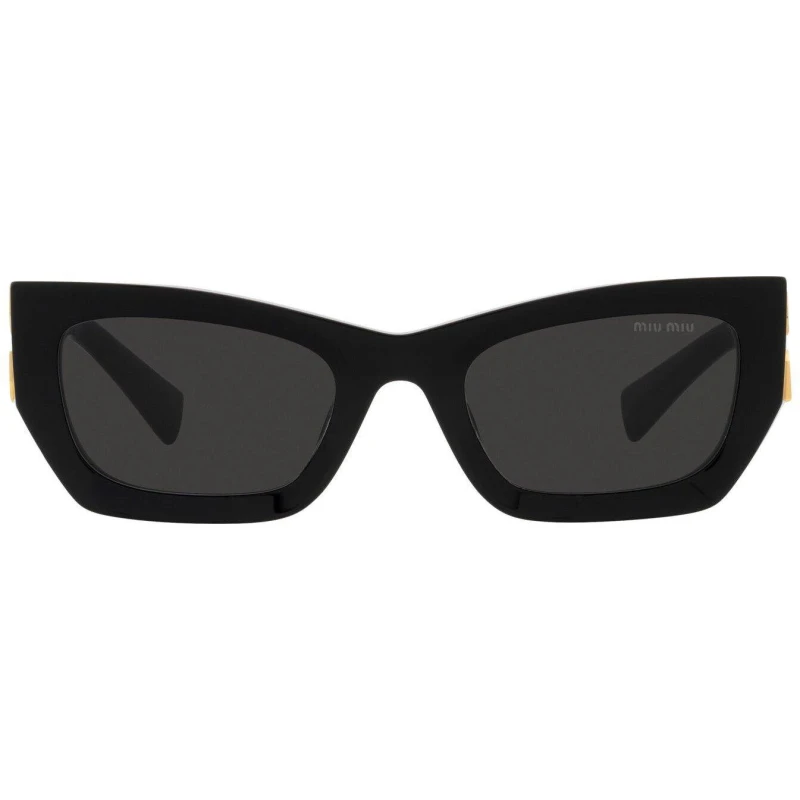 Image of Miu Miu Miu Miu Women Rectangle Black Dark Grey MU09WS Black One Size Female 8056597671927