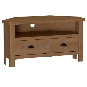 Image of Rosewell Natural Oak Corner TV Unit