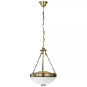 Image of Netlighting Savoy 2 Light Traditional Ceiling Pendant Light Bronzed, E27