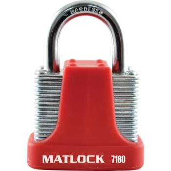 Image of Strong Red Steel Keyed Alike Padlock - 40MM