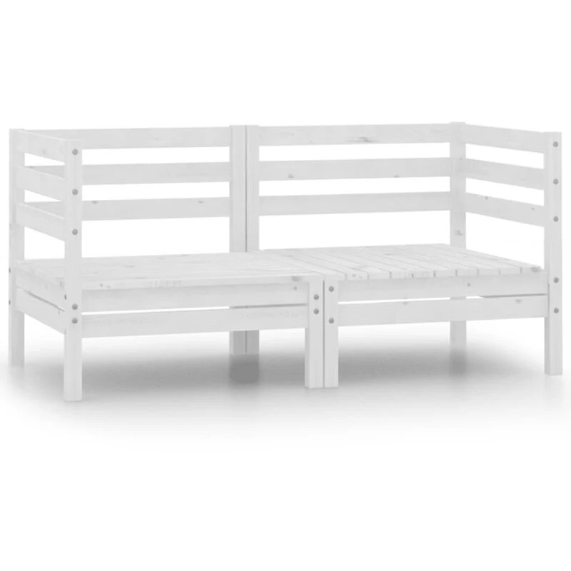 Image of VIDAXL Garden Corner Sofas 2 pcs White Solid Pinewood Vidaxl 8720286658970
