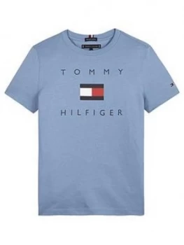 Image of Tommy Hilfiger Boys Short Sleeve Logo T-Shirt - Blue