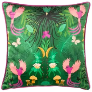 Image of Maximalist Illustrated Cushion Green / 50 x 50cm / Polyester Filled
