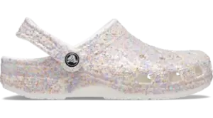 Image of Crocs Classic Glitter Clogs Unisex White / Multi W4/M3