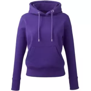Image of Anthem Womens/Ladies Organic Hoodie (L) (Purple)