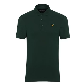 Image of Lyle and Scott Logo Polo Shirt - Dark Green W486