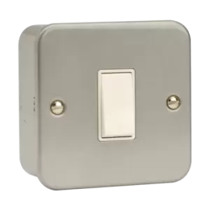 Image of Click Scolmore Essentials Metal Clad 1 Gang Intermediate 10A Switch - CL025
