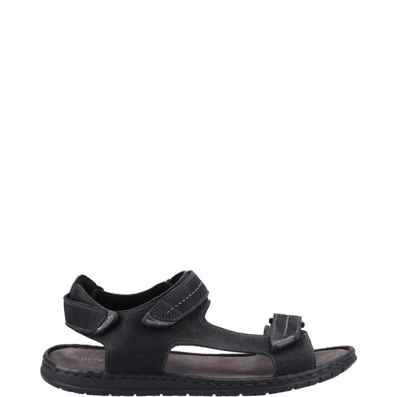 Image of Hush Puppies Neville Quarter Strap Sandal - Black 10