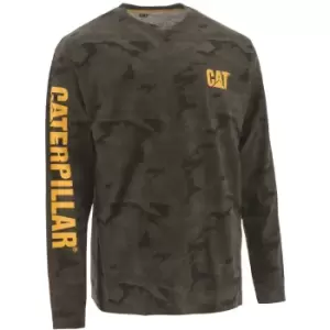 Image of Caterpillar Mens Trademark Banner Long Sleeve T Shirt L - Chest 42 - 45' (107 - 114cm)