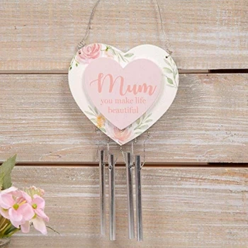 Image of Sophia Heart Windchime Plaque - Mum