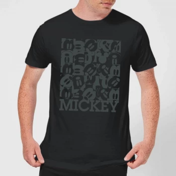 Image of Disney Mickey Mouse Block Grid T-Shirt - Black - 5XL