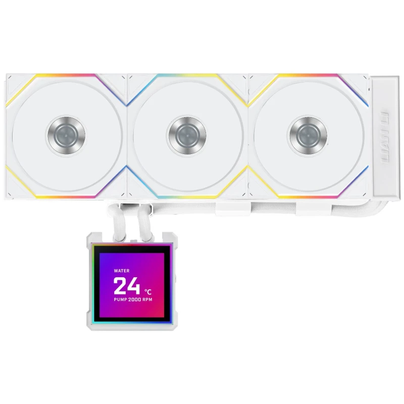 Image of Lian Li HydroShift II LCD-S 360TL White AIO CPU Cooler - 360mm - G89.GHS2LCDS36TW.00