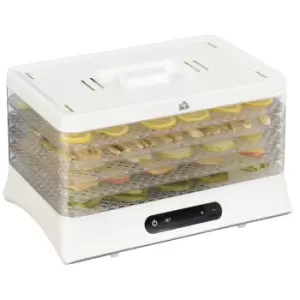 Image of HOMCOM 500W Food Dehydrator w/ 5 Stacking Trays Adjustable Temperature LED Screen Timer Muti-Food Fruit Vegetable Meat Dryer Airer 35-70℃