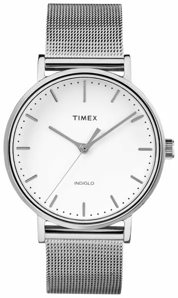 Image of Timex TW2R26600 Fairfield 37mm Silver-tone Case White Dial Watch