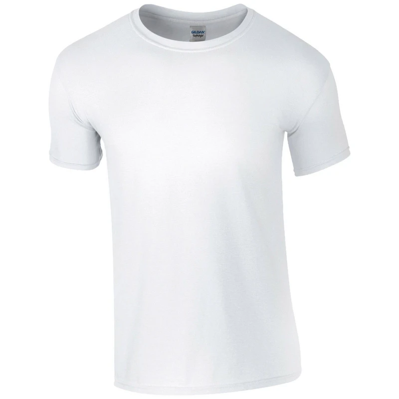 Image of Gildan Mens Ringspun Cotton Soft Touch T-Shirt in White Size: Small White Male S