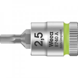 Image of Wera 8740 A 05003331001 Allen Bit 2.5mm 1/4 (6.3 mm)