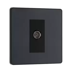 Image of BG Evolve Matt Grey Single Socket For TV Or Fm Co-Axial Aerial Connection - PCDMG60B