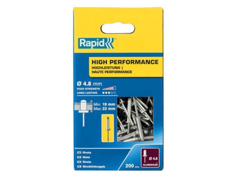 Image of Rapid 5001440 High Performance Rivets 4.8 X 25mm (Box 200) Rpd5001440