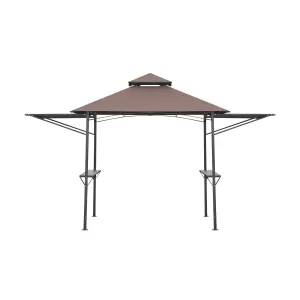 Image of Outsunny 250L x 150W cm Waterproof Canopy Awing-Coffee