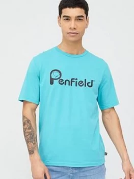 Image of Penfield Apremont Large Logo Short Sleeve T-Shirt - Teal